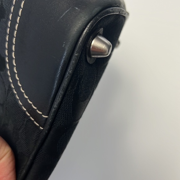 Authentic Coach Black Signature tote F11220 - Picture 12 of 16